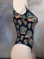 Custom Print Scoop front sleeveless bodysuit - XXS-3XL