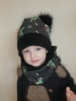 Custom Print Fleece Lined Bobble Hat - Toddler to Adult sizes