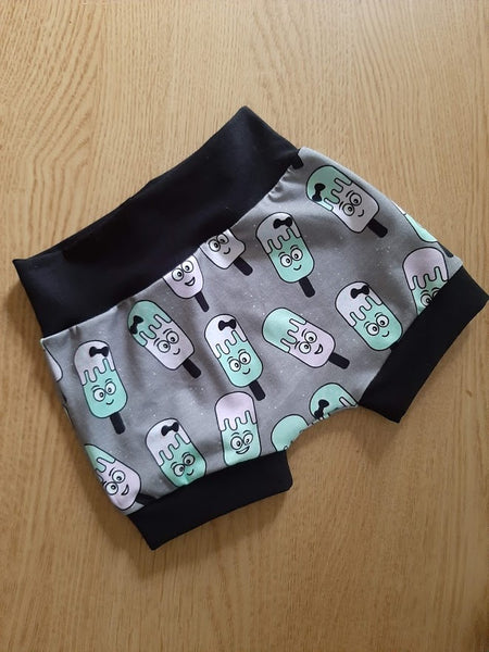 In Stock Franken-Lolly bummies/baby shorts A8E - 12-18m