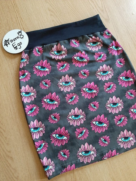 In Stock - A8E Eye Flower Pencil Skirt - XL -- 355787051633