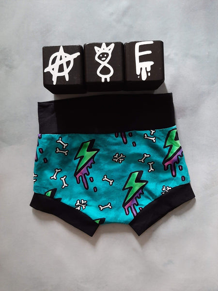 In Stock Slime Bolts bummies/baby shorts A8E 3-6m