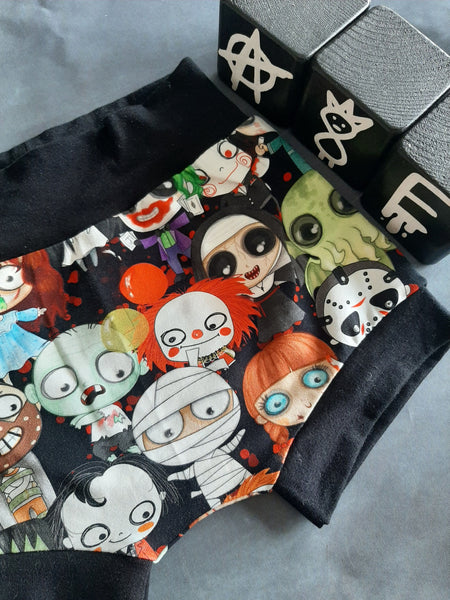 In Stock Horror Friends bummies/baby shorts A8E 18-24m