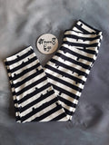 In Stock - Mono Drippy Stripe Cropped Leggings - size M -- 355792217307