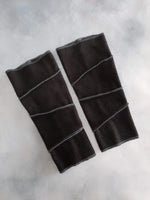 In Stock Ridged Fleece Arm Warmers - Black -- 355872506706