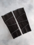 In Stock Ridged Fleece Arm Warmers - Black -- 355872506706