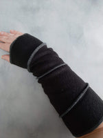 In Stock Ridged Fleece Arm Warmers - Black -- 355872506706