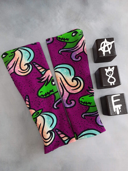 In Stock Fleece Lined Long Arm Warmers - Zombicorns - Standard Size -- 296570238123
