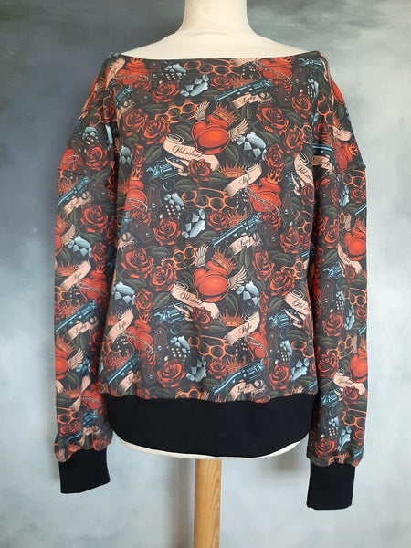 In Stock Old School Tattoos Sweater - M -- 296539293721