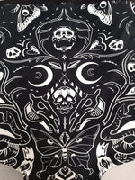 In Stock Skull n Mothbones High Waisted Retro Mesh Panelled Booty Shorts size S -- 355845016777