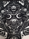 In Stock Skull n Mothbones High Waisted Retro Mesh Panelled Booty Shorts size S -- 355845016777