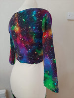 In Stock Rainbow Galaxy Cropped 3/4 Sleeve Tshirt - S -- 296551169695