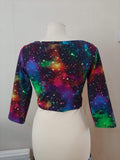 In Stock Rainbow Galaxy Cropped 3/4 Sleeve Tshirt - S -- 296551169695