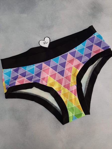 In Stock Rainbow Triangles Branwen Briefs size XL (Mid rise full coverage)