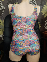 In Stock Donuts Longline & High Waist Tankini/Bikini Set - S