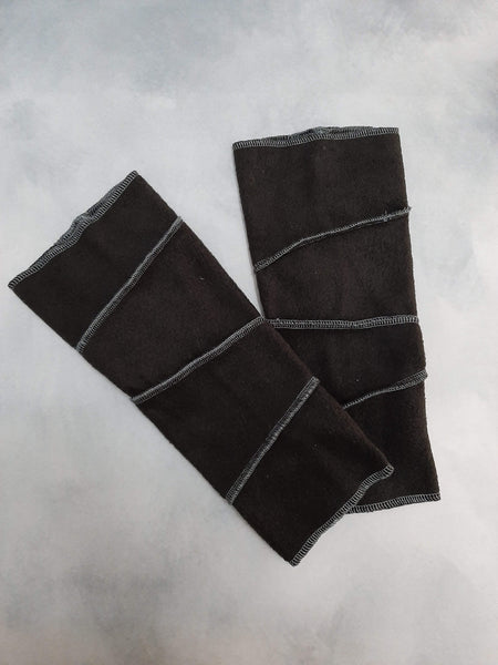 In Stock Ridged Fleece Arm Warmers - Black -- 355872506706