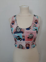 Custom Print reversible 4 way crop top XXS-3XL