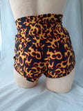 In Stock High Waist Lycra Hotpants - Flames - S -- 296562267569