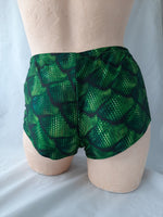 In Stock Lycra Hotpants - Green Dragon - S -- 296559684441