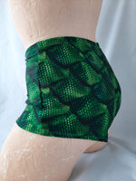 In Stock Lycra Hotpants - Green Dragon - S -- 296559684441