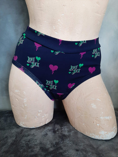 In Stock Cheeky Cut Briefs - Love Sick - Size S -- 296529128017