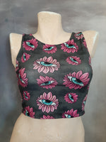 Custom Print reversible 4 way crop top XXS-3XL