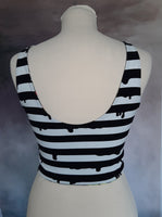 Custom Print reversible 4 way crop top XXS-3XL