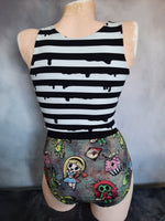 Custom Print reversible 4 way crop top XXS-3XL
