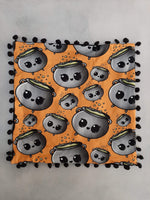 In Stock Orange Callie Cauldron Halloween Small PomPom Trim Cushion Covers