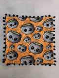 In Stock Orange Callie Cauldron Halloween Small PomPom Trim Cushion Covers