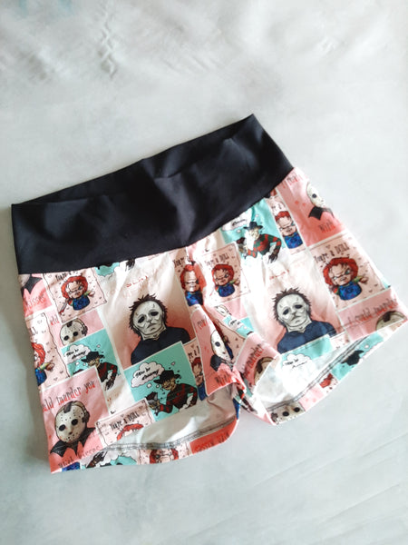 In Stock - Slay My Heart Cute Horror Sassy Shorts - M -- 355844893742