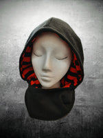 ❄OFFER❄ Custom Print Reversible Hooded Snood & Gloves Set -  Adult sizes