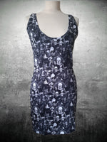 Custom Print Bodycon Tank/Vest Dress - multiple length choices XXS-3XL