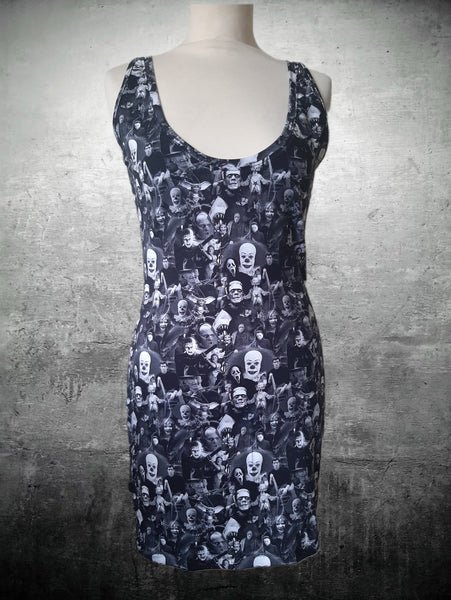 Custom Print Bodycon Tank/Vest Dress - multiple length choices XXS-3XL