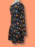 In Stock Long Sleeve Mini Skater Dress - S - Creepy Candy -- 355822171630