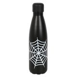 Black Metal Water Bottle - Spiderweb (Hot/Cold drinks)
