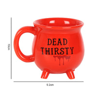 "Dead Thirsty" Red Cauldron Horror Themed Mug