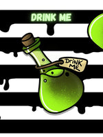 In Stock Drink Me Fit n Flare Dolman T-shirt Dress M -- 296562313739