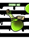 In Stock Drink Me Fit n Flare Dolman T-shirt Dress M -- 296562313739