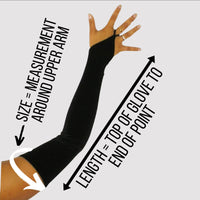 Custom Stretch Velvet Fingerless Gloves - S-2XL