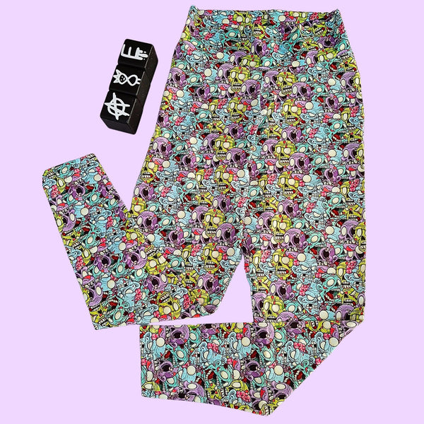 In Stock A8E Zombie Heads Leggings - XL -- 1582407659