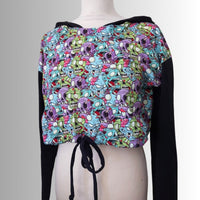In Stock - Zombie Heads Cropped Bubble Hoodie - Size Small/S - #4330144113