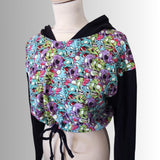 In Stock - Zombie Heads Cropped Bubble Hoodie - Size Small/S - #4330144113