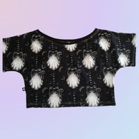 In Stock Cat Ghost Boxy Dolman Crop Tee - S - 1811920367