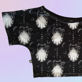 In Stock Cat Ghost Boxy Dolman Crop Tee - S - 1811920367