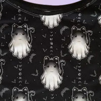 In Stock Cat Ghost Boxy Dolman Crop Tee - S - 1811920367