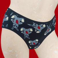 In Stock Super Cheeky Briefs - Living Dead Bunny - Size S -- 4335814484