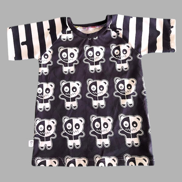 In Stock Mono Creepy-Cute Teddy T-Shirt - Age 2-3y