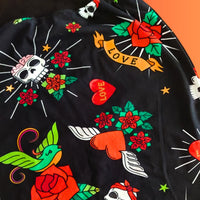 In Stock - Rockabilly Tattoo Pencil Skirt - Size S -- 4336435998