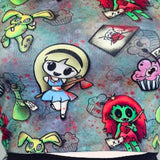 In Stock Reversible 4 Way Crop Top - Alice in Zombieland/Mono Stripe - S -- 4337498615