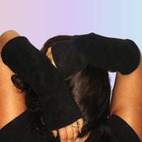 In Stock Fleece Arm Warmers - Black - One Size -- 4337484176